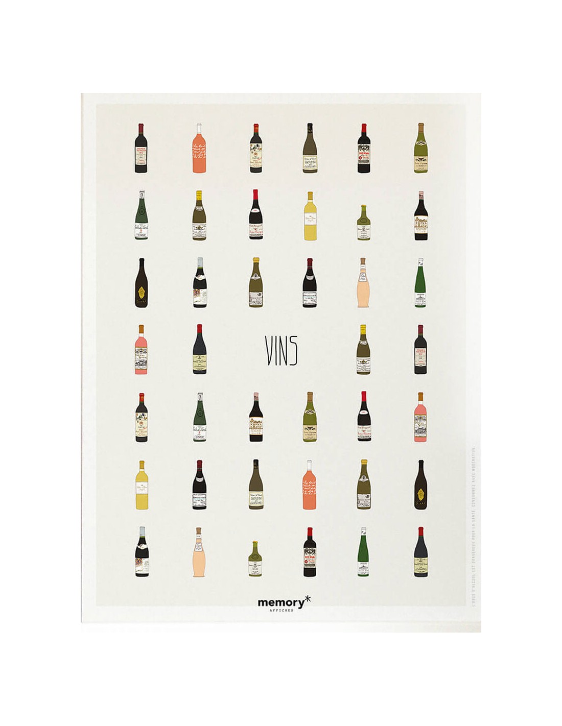Affiche memory Vins