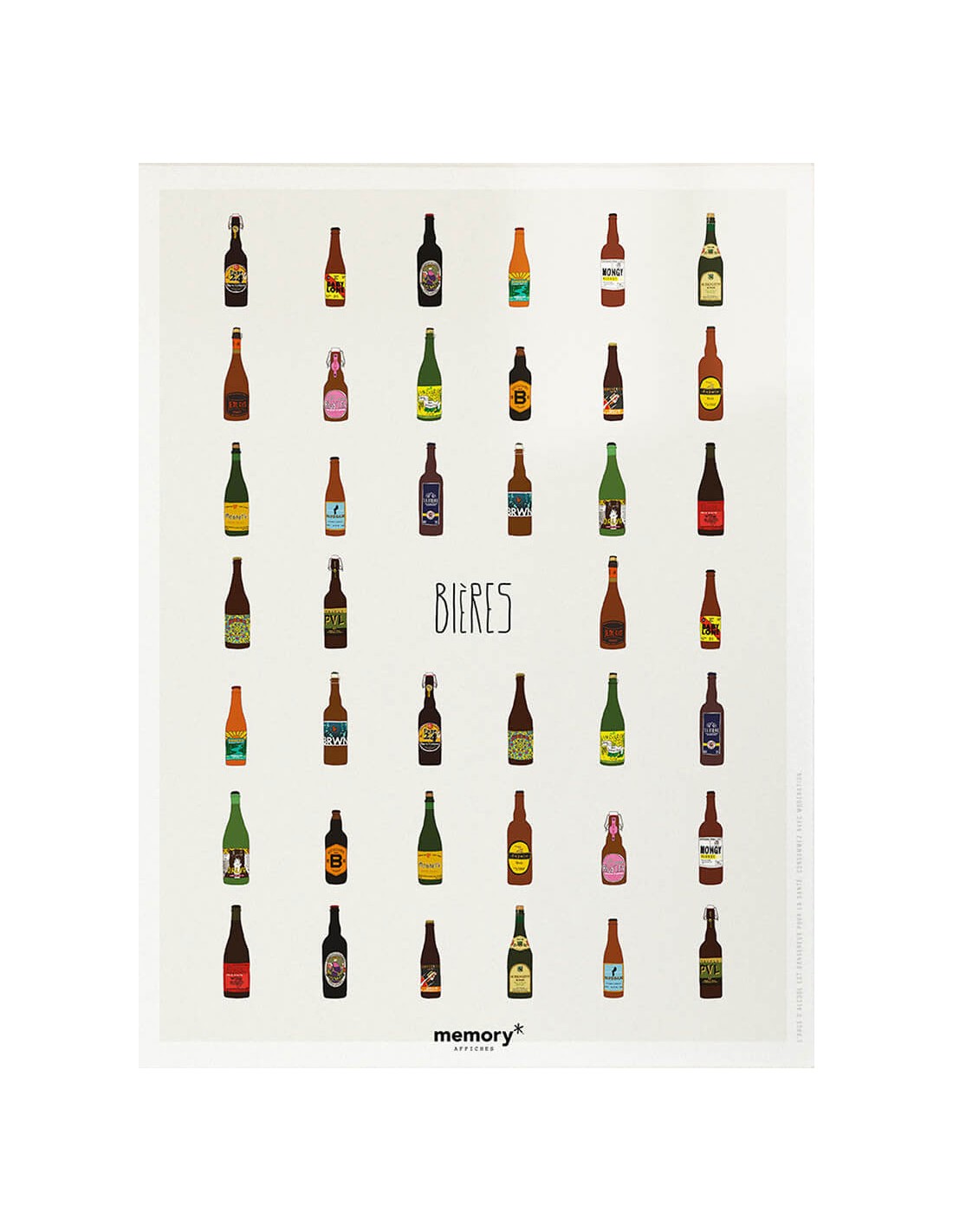 Affiche memory Bières