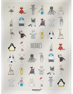 Affiche memory Doudous