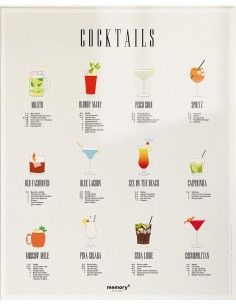 Affiche memory Cocktails