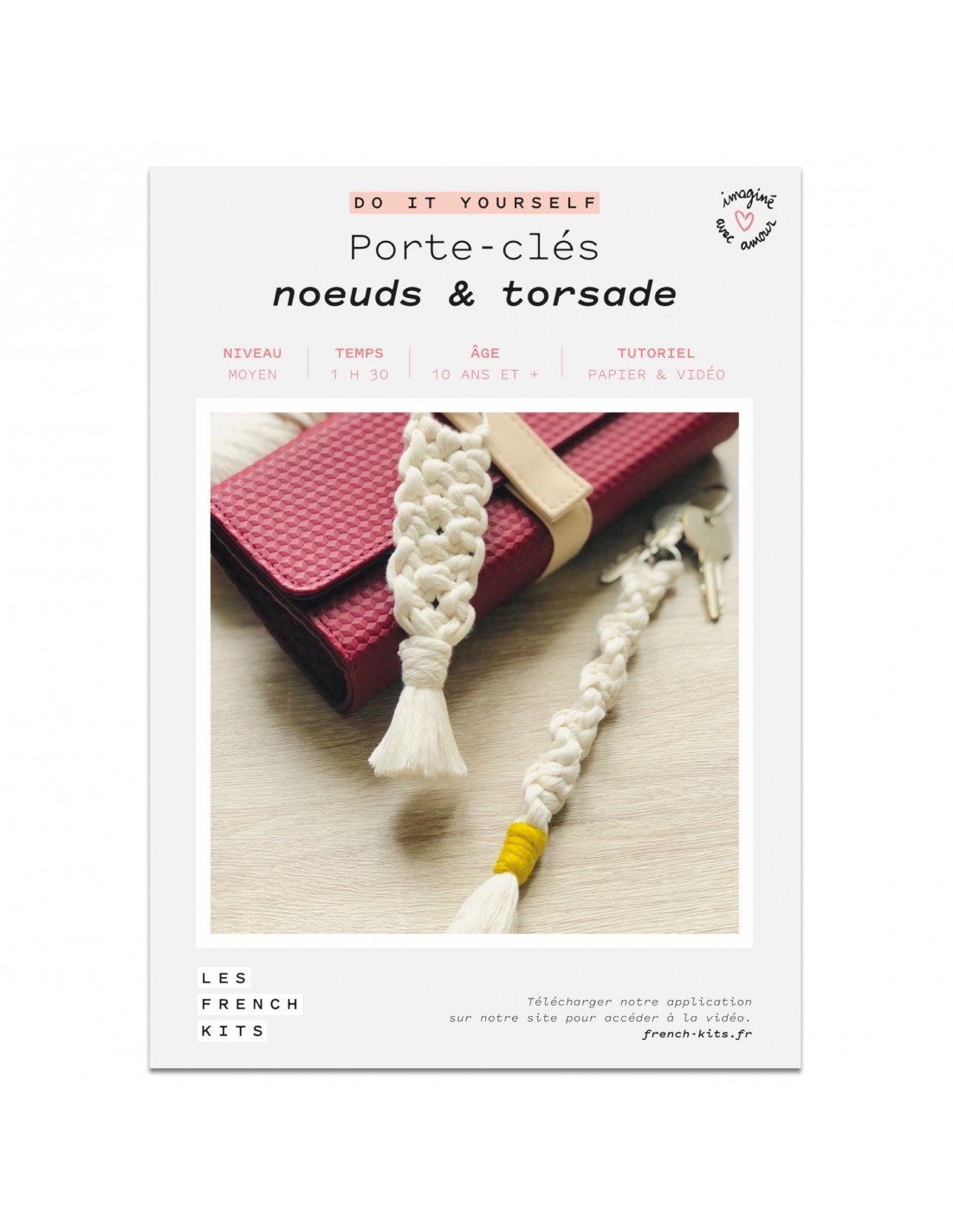 Kit macramé  porte-clés noeuds et...
