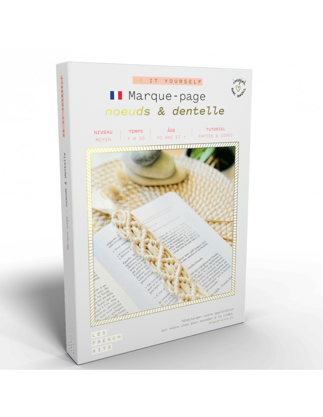 Kit macramé marque-page noeuds et...