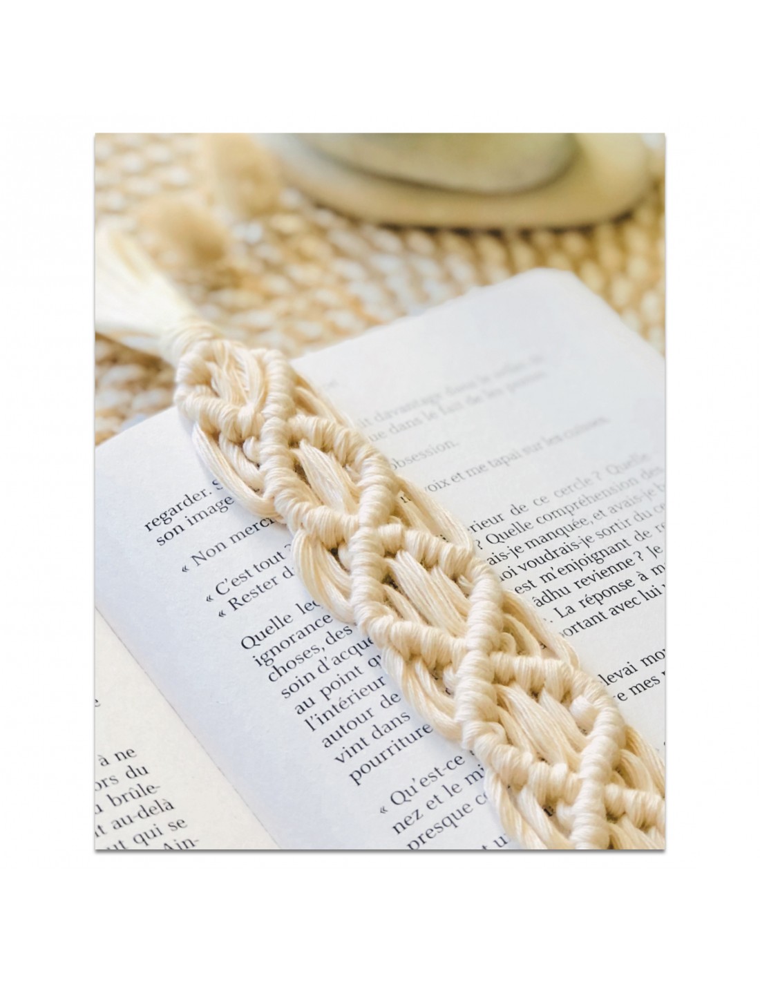Kit macramé marque-page noeuds et...