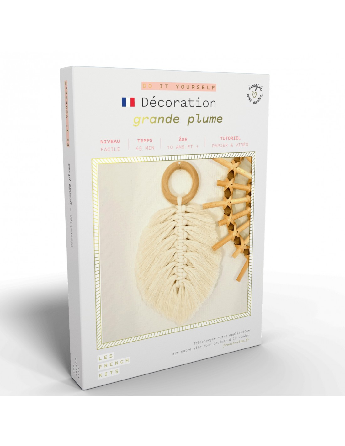 Kit macramé grande plume