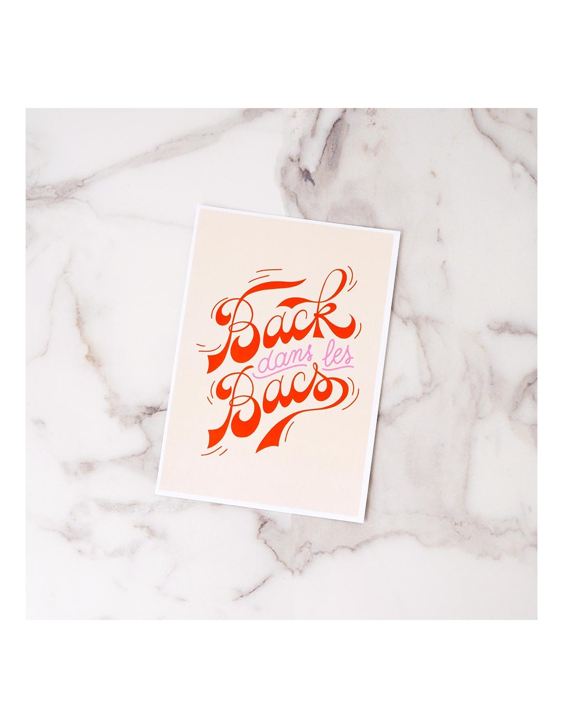 Petite affiche Back dans les bacs