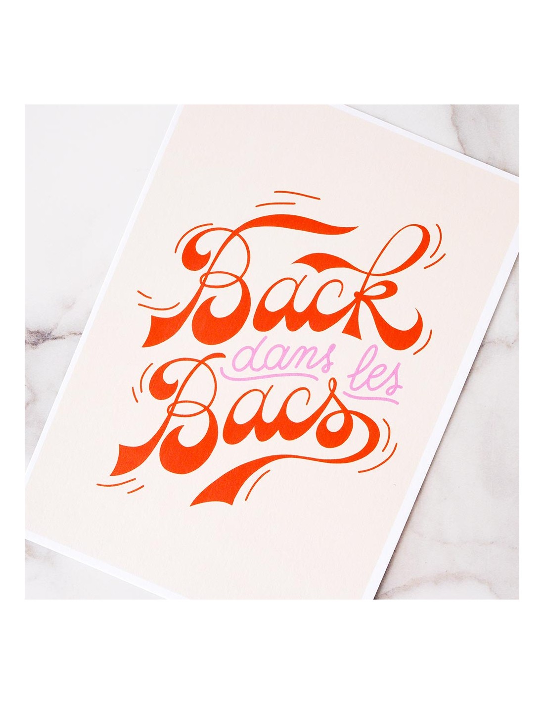 Petite affiche Back dans les bacs