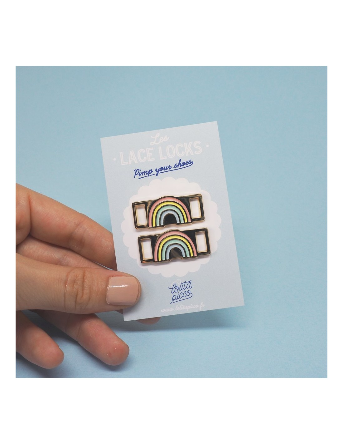 Paire de lace locks Rainbow