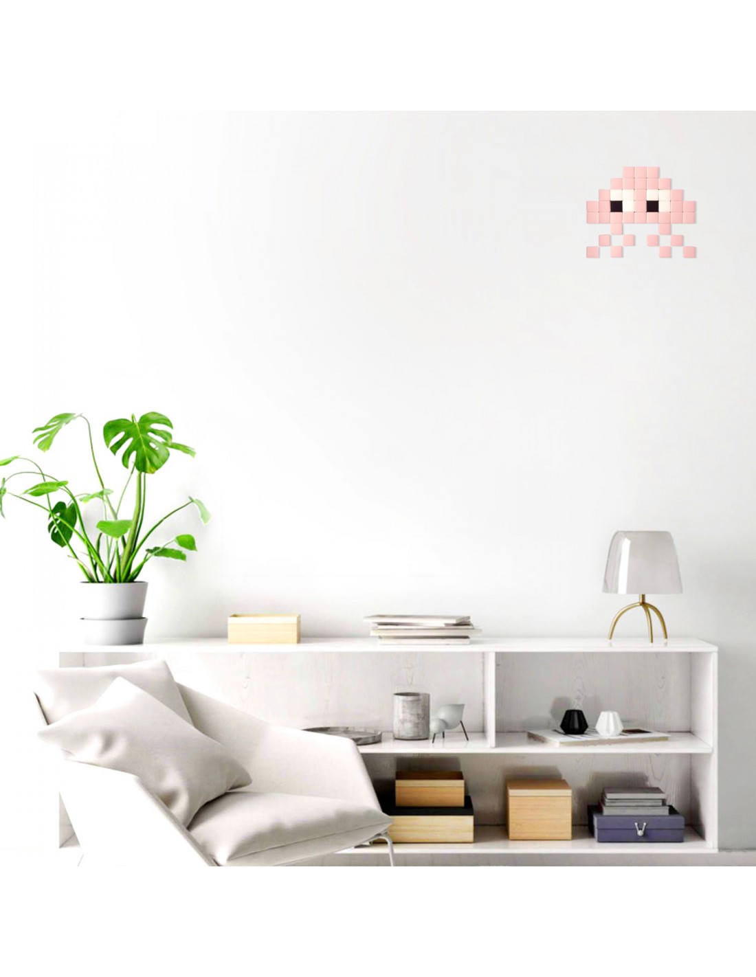 Mosaïque outdoor Invaders rose