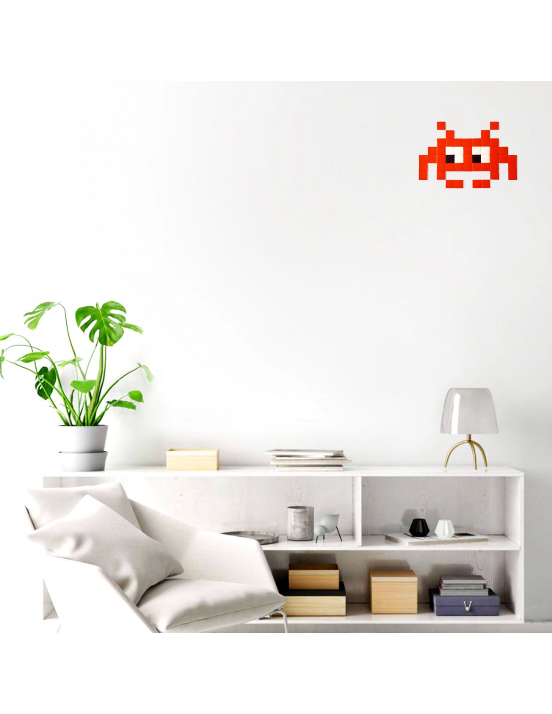 Mosaïque outdoor Invaders rouge