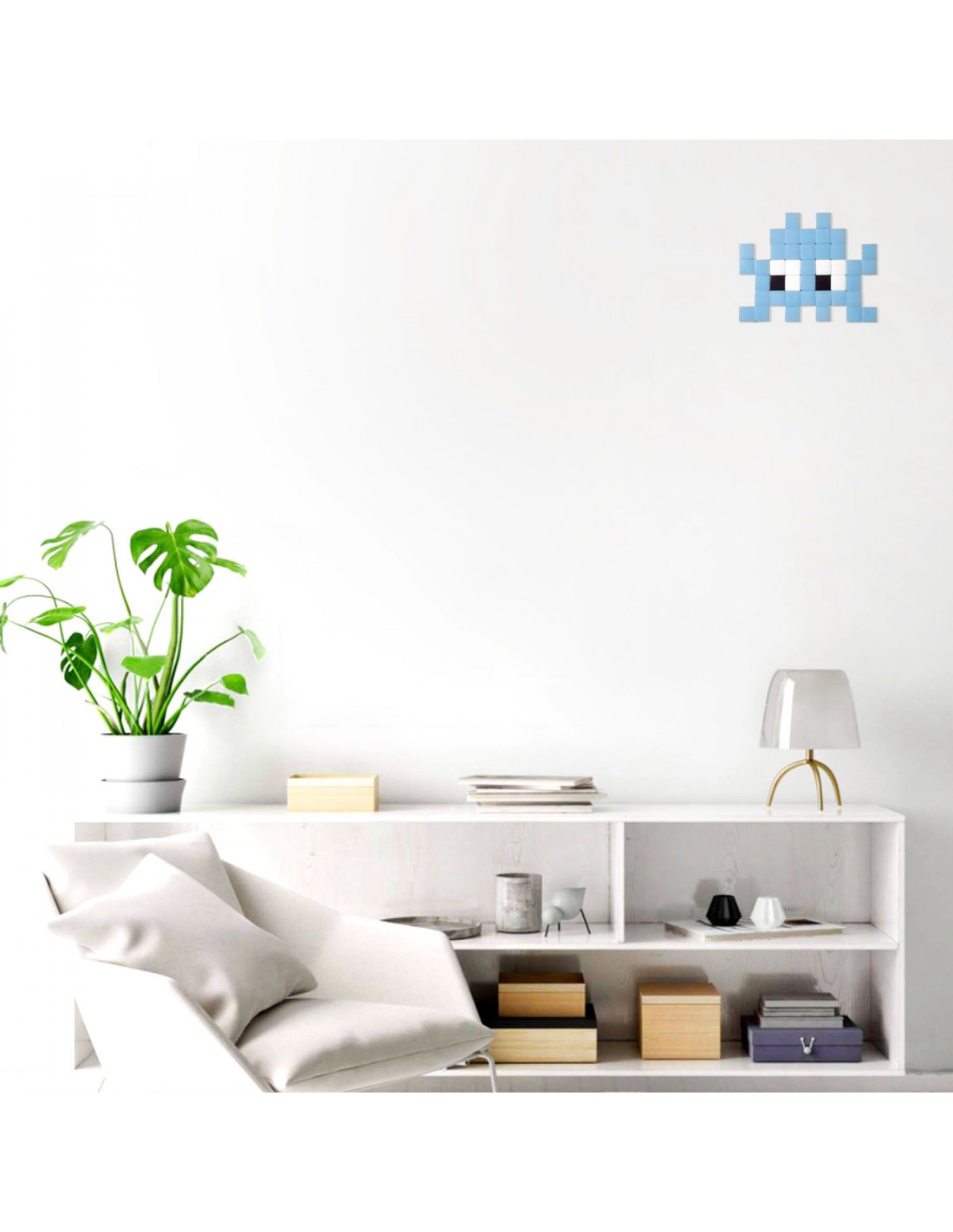 Mosaïque outdoor Invaders bleu