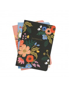 3 carnets Lively floral