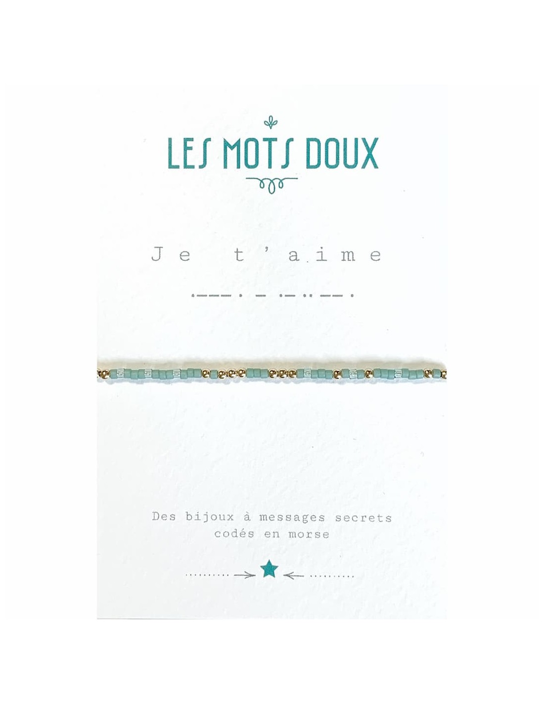Bracelet Je t'aime code morse