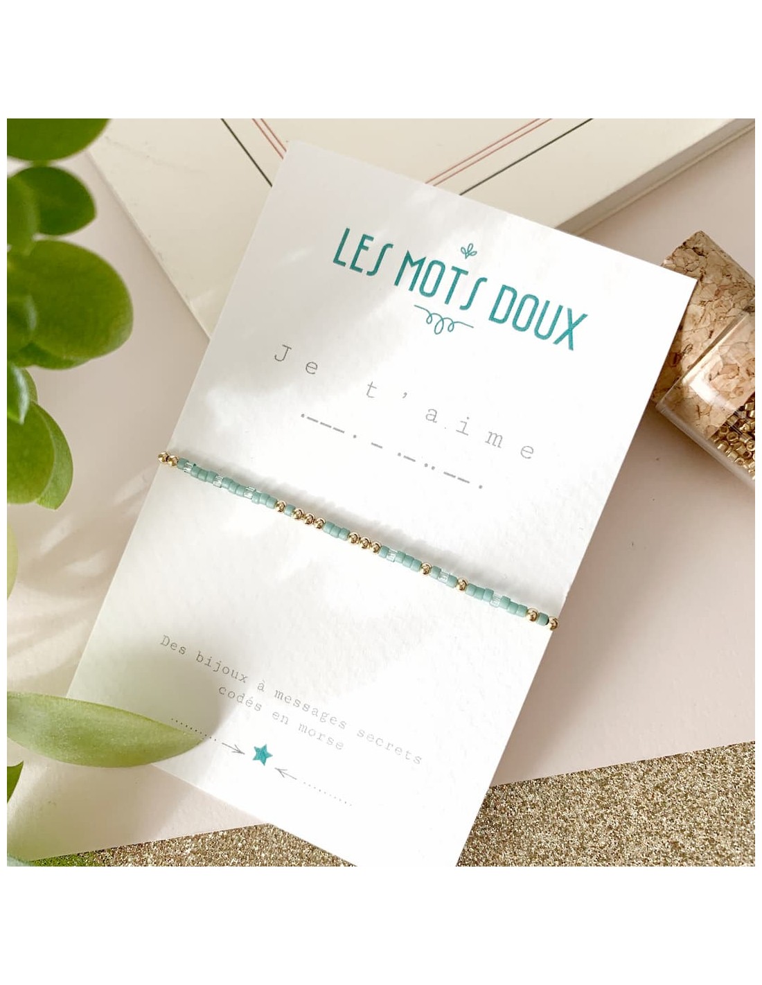 Bracelet Je t'aime code morse