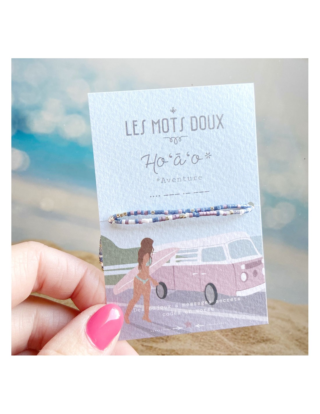 Bracelet double HOAO code morse