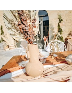 Vase Gaïa en grès camel -... 2